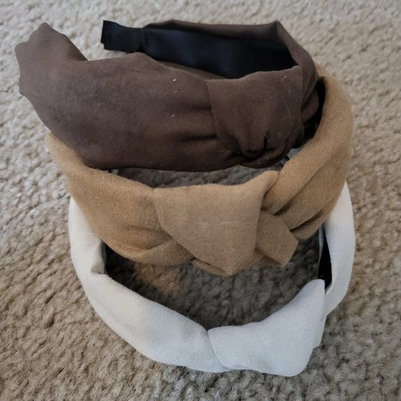 Accessories - Set of 3 Neutral Brown headbands